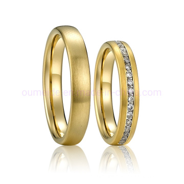 18K Gold Plating Jewelry Classic Fashion Ring Accessories for Man Woman